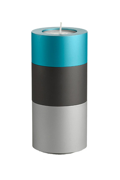 Homes: London Design: A stack of aluminium tealights