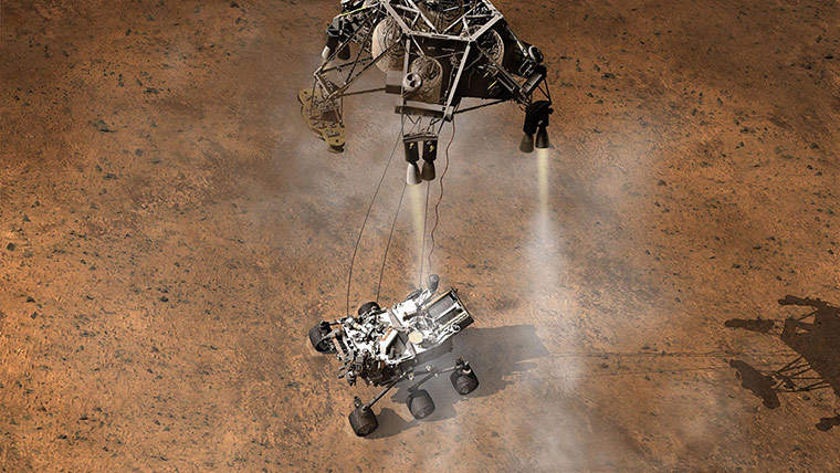 Mars Curiosity rover:  Curiosity has touched down onto the surface