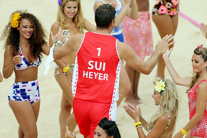 Graeme Volleyball: The cheerleaders great Swiss player Sascha Heyer