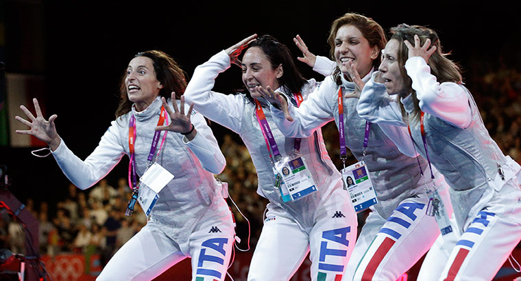 weirdsport: Arianna Errigo, Ilaria Salvatori, Elisa Di Francisca and Valentina Vezzali