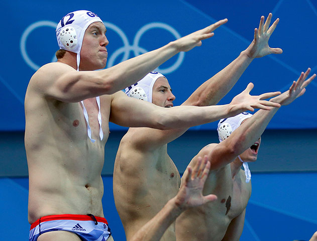 weirdsport: Britain's O'Regan react nexts to his teammates