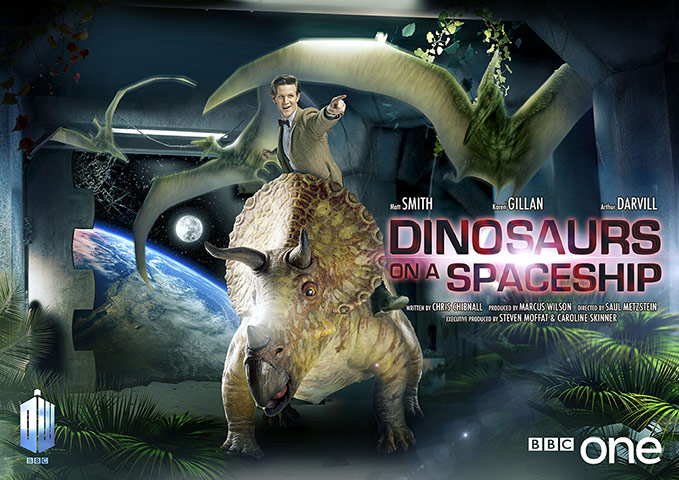 Doctor Who posters: Dinosaurs on a Spaceship