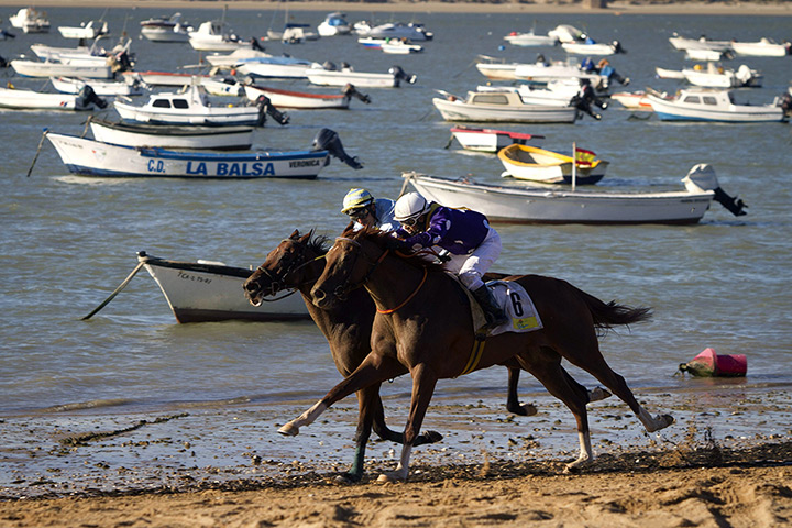 24 hours: Cadiz, Spain: 167th Sanlucar de Barrameda's traditional horse racing event