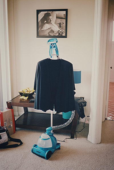 The XX: Romy Madley-Croft's stage outfit hangs backstage