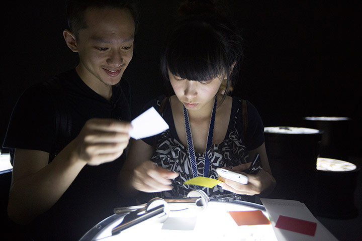 Venice architecture: Visitors in the Romanian pavilion