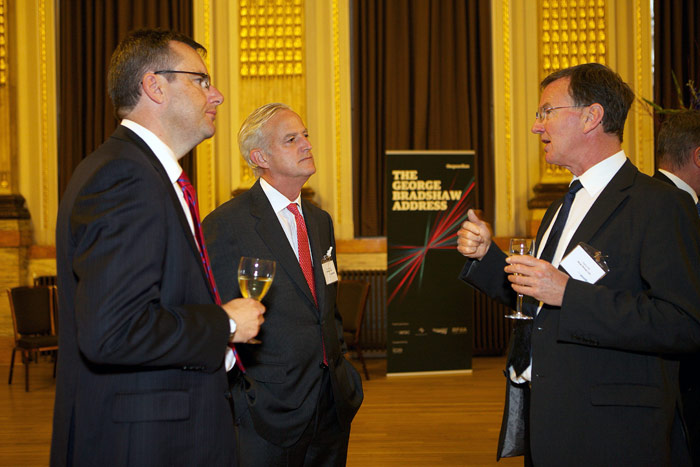 Bradshaw Address: Guests enjoy networking in the Great Hall