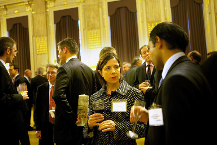 Bradshaw Address: Guests enjoy networking in the Great Hall