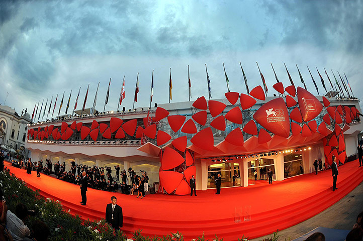 Venice Film Festival: General view of the red carpet outside Casino Lido
