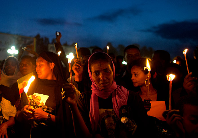 24 Hours: Addis Ababa, Ethiopia: A woman with an Ethiopian Orthodox cross