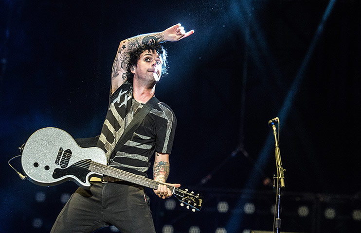 Week in music: Billie Joe Armstrong from Green Day performs at Rock En Seine