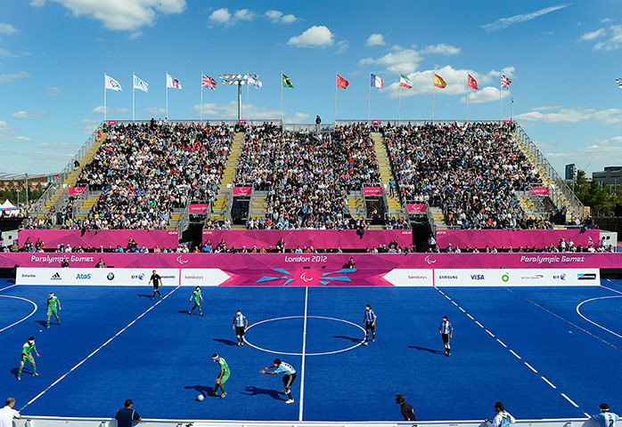 blind football: Argentina take on Iran at a packed Riverside Arena