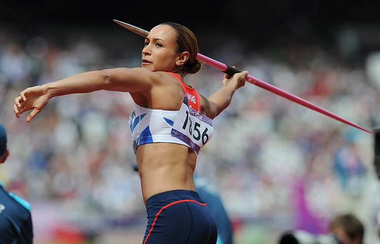 tom jenkins: Jessica Ennis practices the javelin