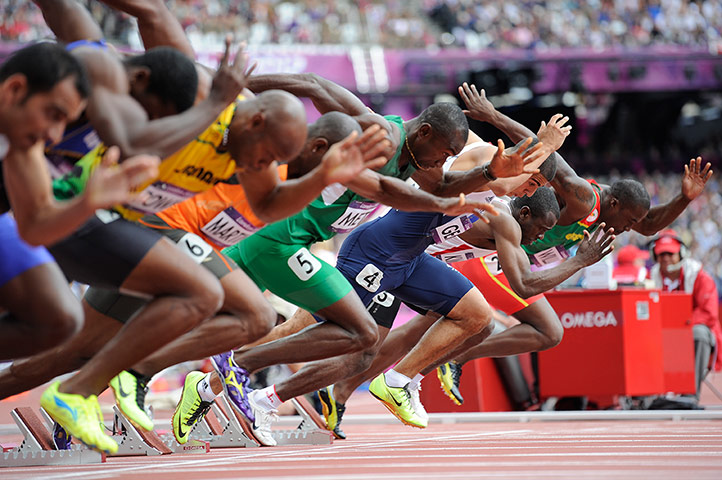 tom jenkins: Adam Gemili of Britain runs in the men's 100m heats 