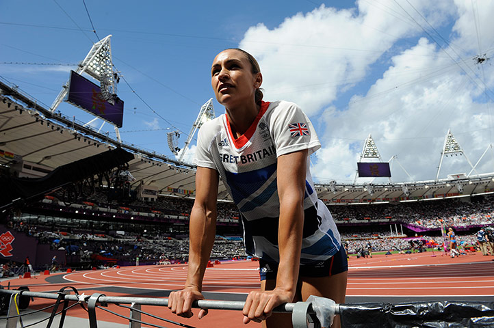 tom jenkins: Jessica Ennis talks to her coach befor her last throw in the javelin