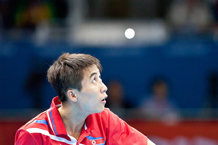 Table tennis: Bong Hyok Kim of North Korea