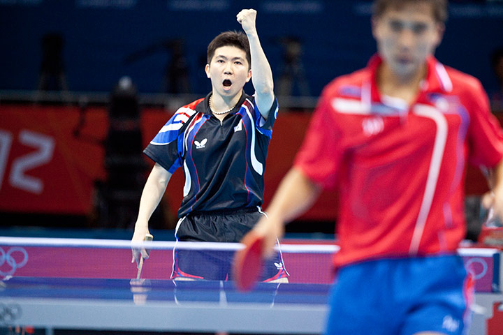 Table tennis: Seungmin Ryu of South Korea 