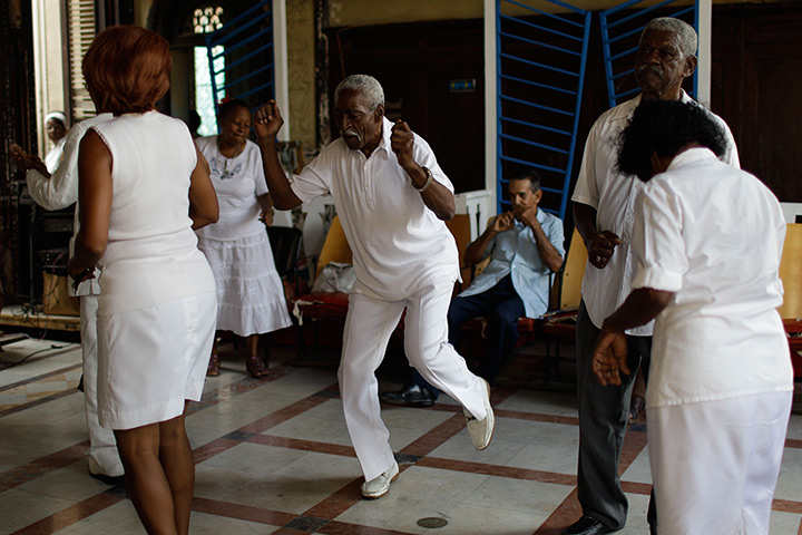 24 hours: Havana, Cuba: A group of senior citizens dance 'danzon'