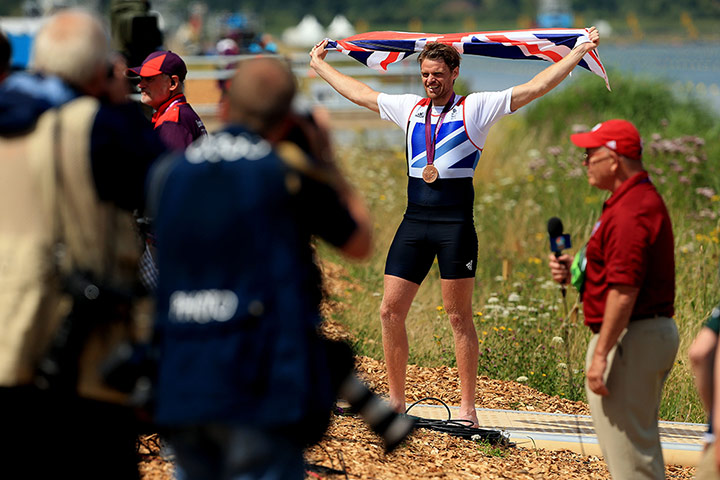 Team GB medals: Alan Campbell took bronze in the mens single sculls