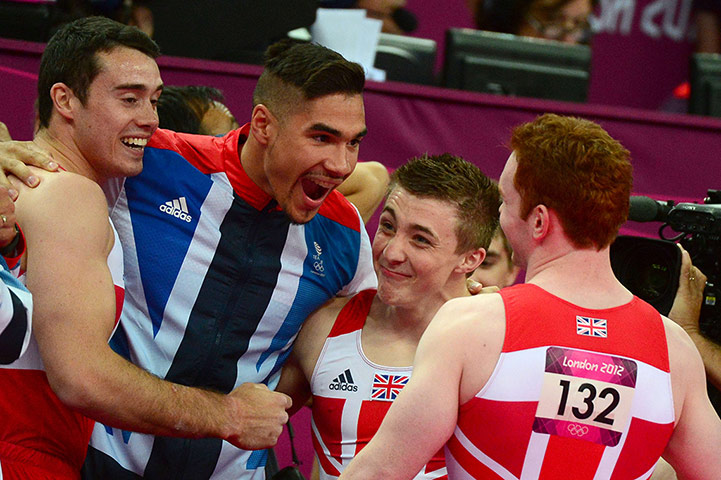 Team GB medals: Kristian Thomas, Louis Smith, Sam Oldham and Daniel Purvis
