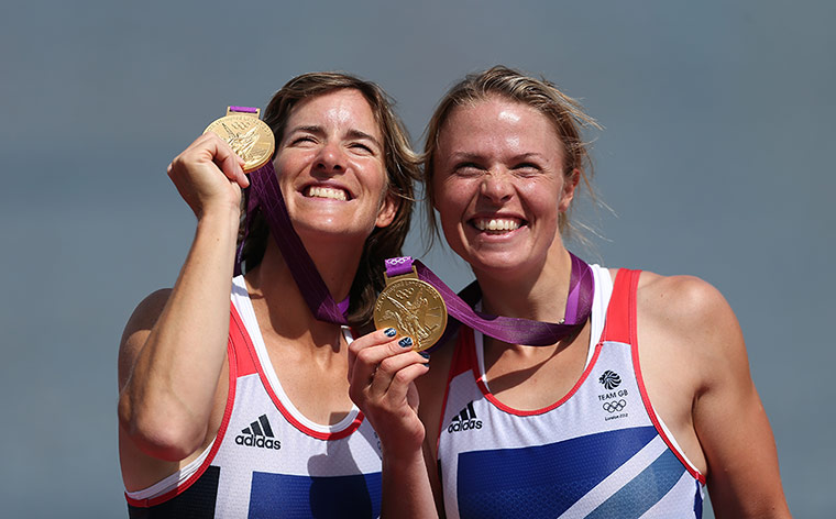 Team GB medals: Anna Watkins and Katherine Grainger in the women's rowing double sculls