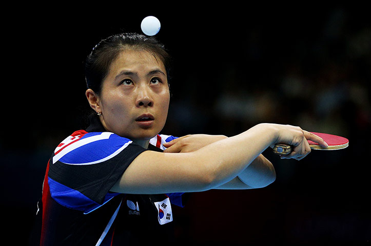 London 2012 Table Tennis: Kyung Ah Kim of Korea Table Tennis London 2012 Eyewitness