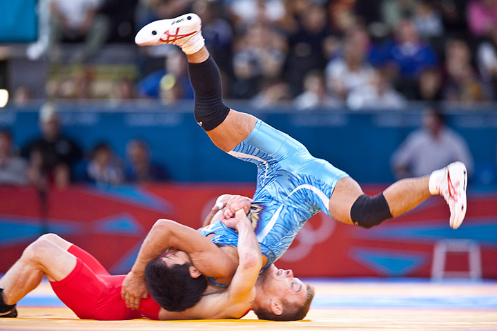 Greco Roman wrestling: Kohei Hasegawa and Denmark's Haakan Erik Nyblom