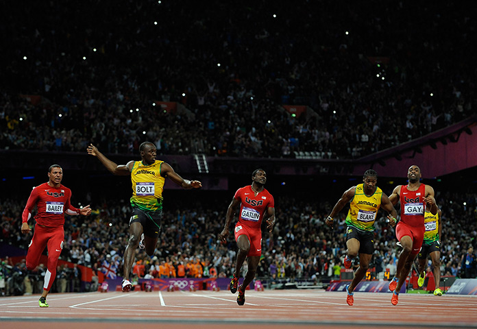 Olympics Men's 100m final: Usain Bolt wins the men's 100m and celebrates