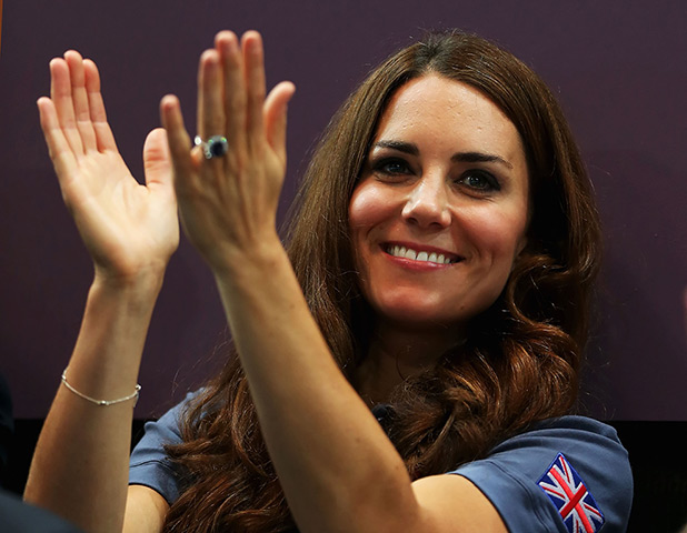wills and kate olympics: Kate at the Team GB Women's Handball Preliminaries against Croatia 