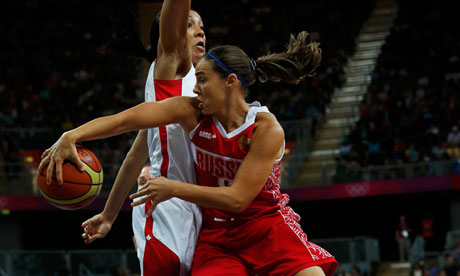Russia's Becky Hammon in the Olympic basketball