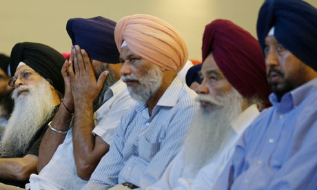 Members of Sikh temple in Oak Creek Wisconsin