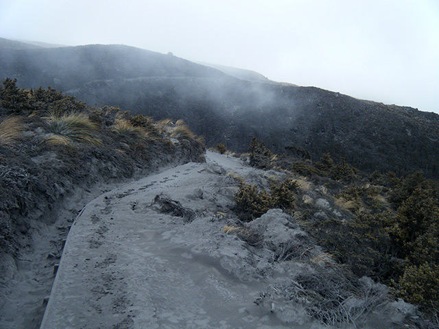 Mount Tongariro erupts: Ash covering the ground in Turangi
