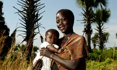 Angela Achuga and baby Samaul, Katine