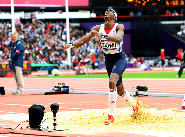 Graeme Athletics gallery: Phillips Idowu falls to get to the final of the triple jump