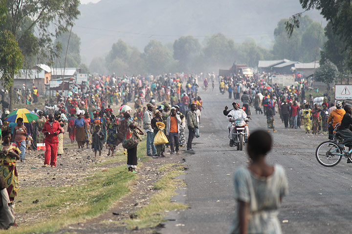 Refugees from North Kivu: in Kibati due to fighting between FARDC and M23 in DRC 