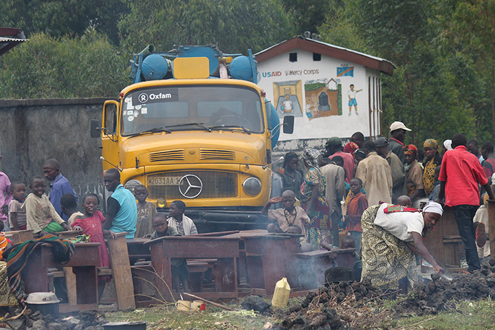 Refugees from North Kivu: in Kibati due to fighting between FARDC and M23 in DRC 