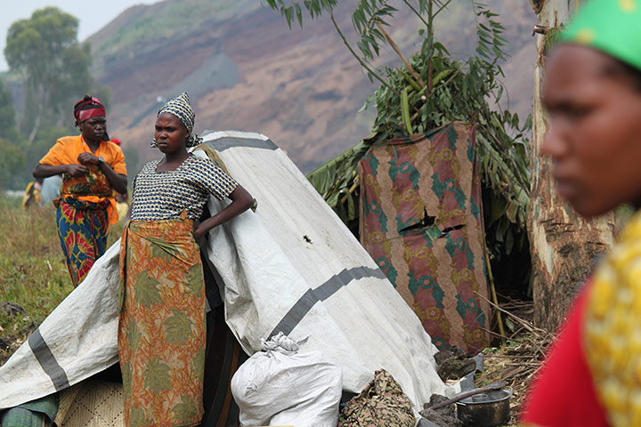 Refugees from North Kivu: in Kibati due to fighting between FARDC and M23 in DRC 