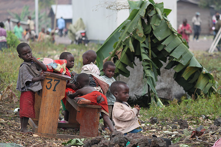 Refugees from North Kivu: in Kibati due to fighting between FARDC and M23 in DRC 