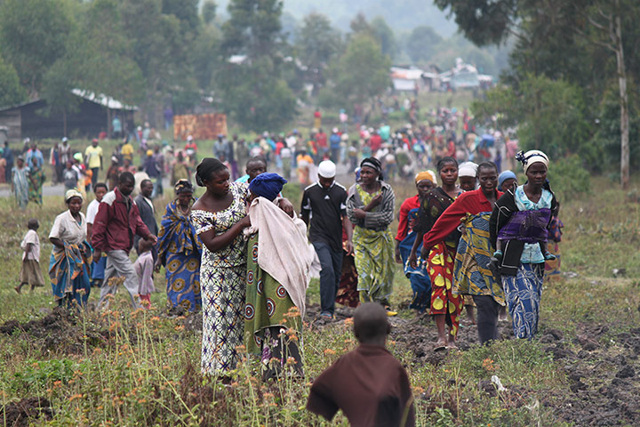Refugees from North Kivu: in Kibati due to fighting between FARDC and M23 in DRC 