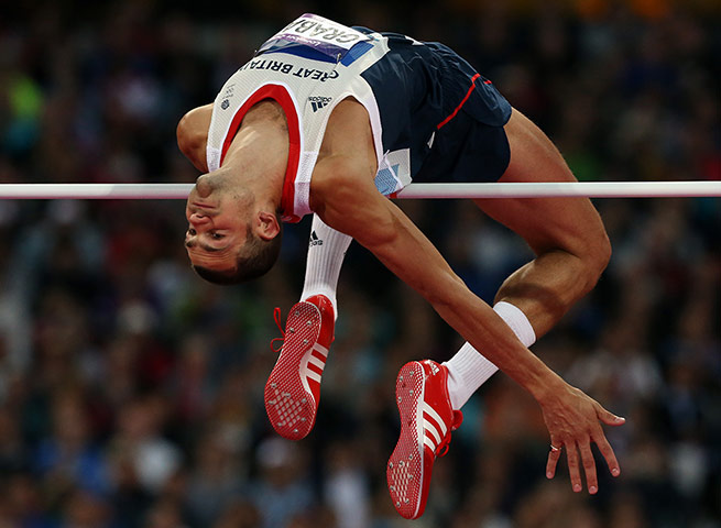 Medals: Robert Grabarz during the men's high jump final 
