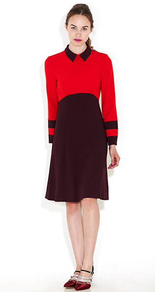 Line-up: Dresses: Two-tone dress