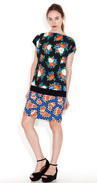 Line-up: Dresses: Double print dress