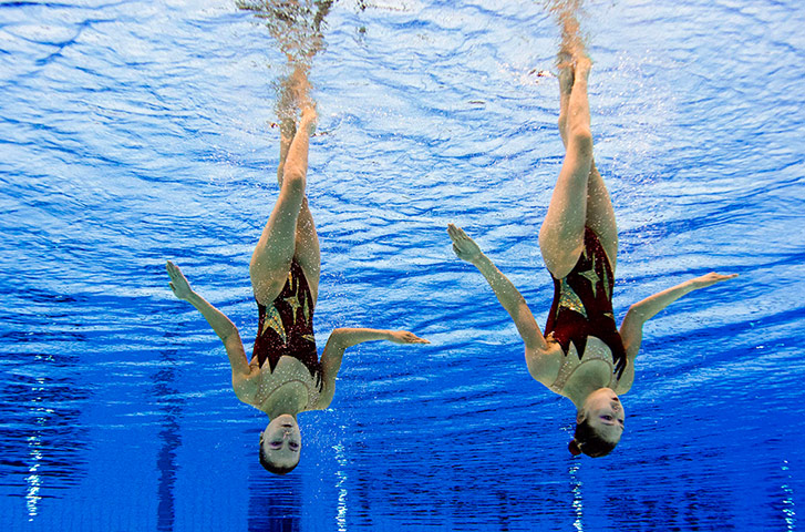 Synchronised swimming: North Korea's Jang Hyang Mi and Jong Yon Hui  