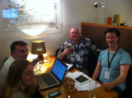Testers at the QA meetup event, including the Guardian's Gwyn Lockett and Michael McNamara
