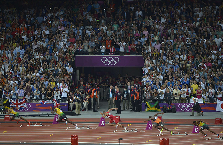 200m tom jenkins: (front to back) Jamaica's Yohan Blake, T