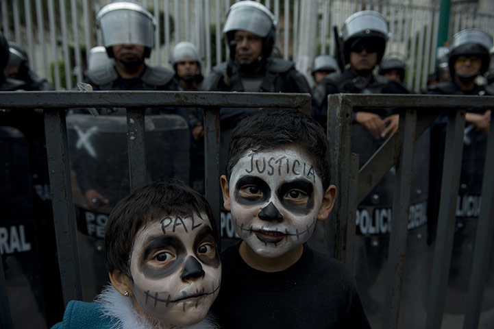 24 hours: Children with their faces painted, accom