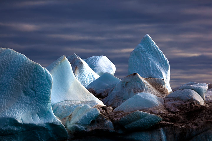 The Cold Edge: Iceberg: ice formations on an iceberg, Kane Basin, Northwest Greenland.