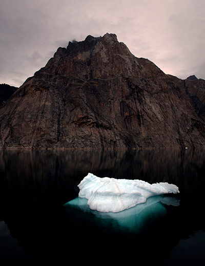 The Cold Edge: Glacier ice floating in Torssaukatak, Kujalleq, Greenland