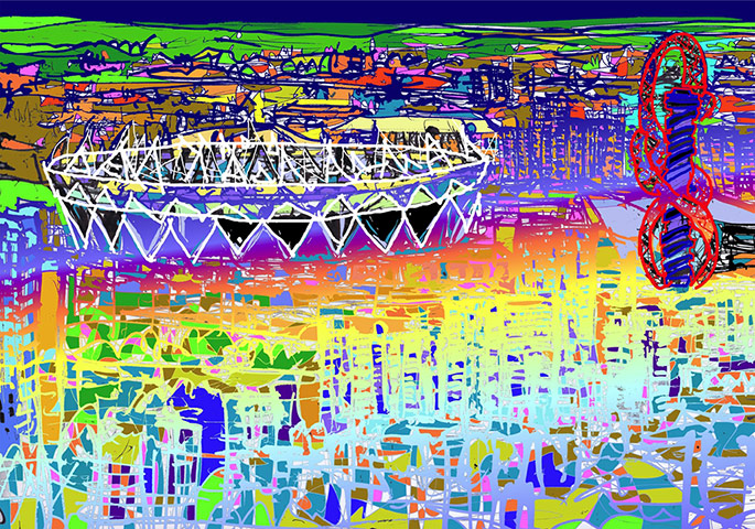 Share Your Art...  Sport: Olympic Stadium and Orbit by Keith Browning
