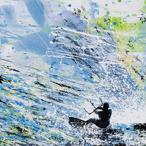 Share Your Art...  Sport: Kite Surfing - Summer Wind by Melanie McDonald