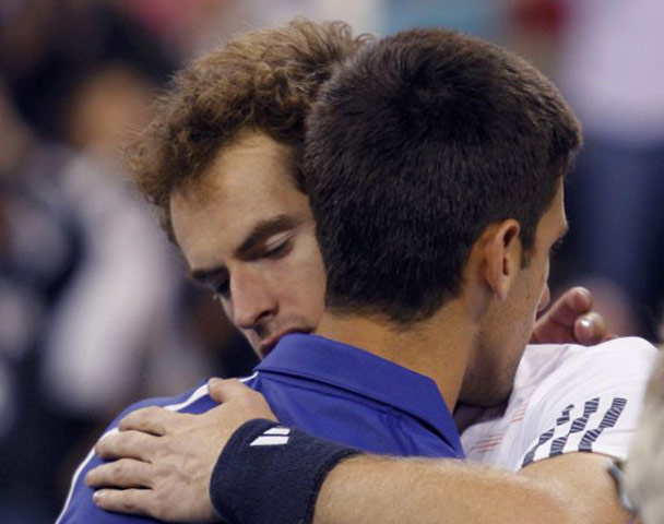 Andy Murray wins US open: Murray embraces Djokovic after his win